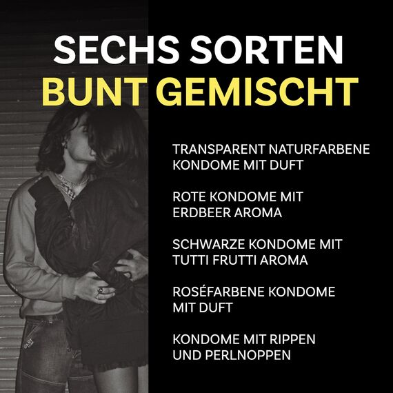 BILLY BOY Kondome BIG MIX 100er Kondommix in BREITER Passform (56mm) | verschiedene Sorten bunt gemischt (1x100 Stück)
