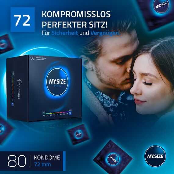 MY.SIZE PRO Kondom Größe 8, 72mm, 80 Stück