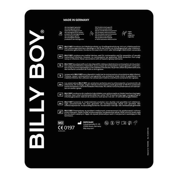 BILLY BOY Loving Mix 100er Kondommix | Passform: ORIGINAL (52mm) und BREITER (56mm) | verschiedene Sorten gemischt (1x100 Stück)