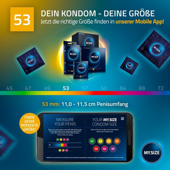 MY.SIZE PRO Kondom Größe 3, 53 mm, 10 Stück