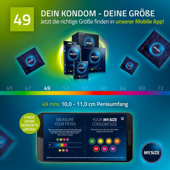 MY.SIZE PRO Kondom Größe 2, 49 mm, 36 Stück