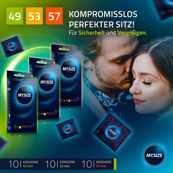 MY.SIZE PRO Kondom Set Größe 2,3,4-49,53,57 mm, 3x10 Stück