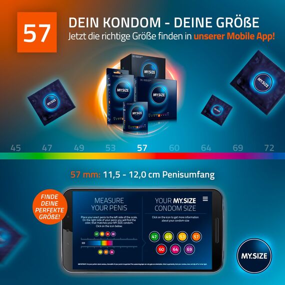 MY.SIZE PRO Kondom Größe 4, 57 mm, 3 Stück
