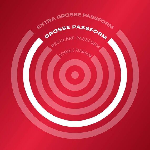 Durex Gefühlsecht XXL Kondome – Dünne Kondome mit großer Passform & mit Silikongleitgel befeuchtet, transparent, angenehmer Geruch - für einen komfortablen Sit – 30er Pack (1 x 30 Stück)