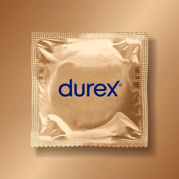 Durex Natural Feeling Kondome – Latexfreie Kondome aus Real-Feel-Material & mit anatomischer Easy-On-Form – 64er Pack (8 x 8 Stück)