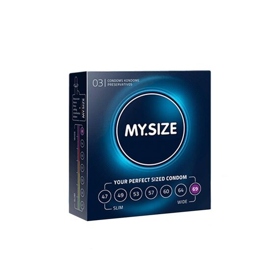 MY.SIZE Classic Kondome Größe 7 | 69 mm Breite | 3 Stück Probierpackung | Premium extra dünn | gefühlsecht hauchzart | dünne 0,07 mm Wandstärke