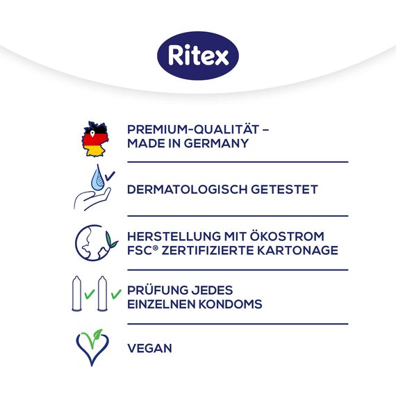 Ritex Extra dünn Kondome - natürliches Gefühl - für ein intensiveres Empfinden, 8 Stück, Made in Germany