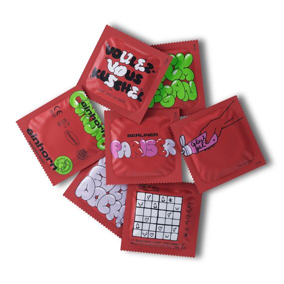 einhorn Kondome I 7er Classico I 7 Stück I Standardgröße 54 mm I vegane, hormonfreie Verhütung ohne Chemie I natürlicher Gleitfilm I nachhaltig und sicher