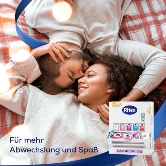 Ritex Kondomautomat – Kondome Probierpaket 40 Stück, Kondom Spender mit 5 verschiedenen Ritex Kondomen für Abwechslung & Spaß – Kondome vegan, dermatologisch getestet, Made in Germany