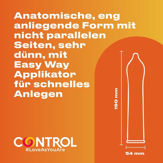 Control EasyWay Finissimo Original: dünne Kondome mit Lasche zum schnellen Überziehen – 24 Kondome