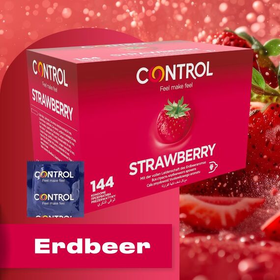 CONTROL STRAWBERRY Kondome mit Erdbeergeschmack - 144 Stück