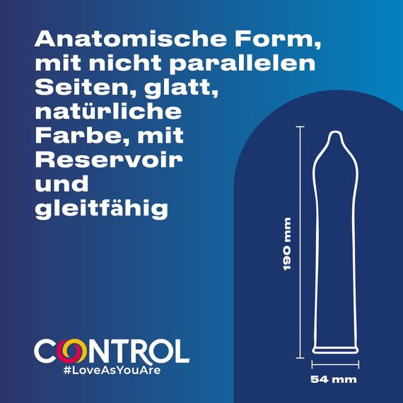 CONTROL NATURE FORTE Ergonomische Kondome aus Naturlatex extra stark - 144 Stück