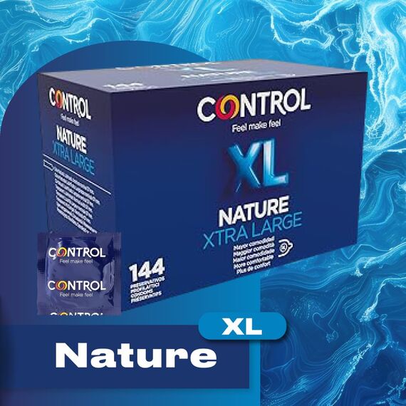 CONTROL NATURE XTRA LARGE Elastische Kondome Größe XL aus Naturlatex - 144 Stück