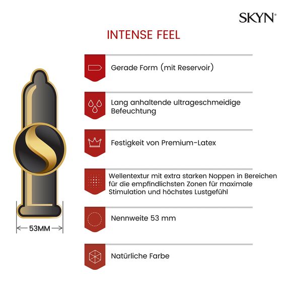 SKYN Intense Feel & Elite Kondome (60 Stück) - Skynfeel Latexfreie Kondome Mit Starken Noppen, Verwendbar Mit Unsere Lubes