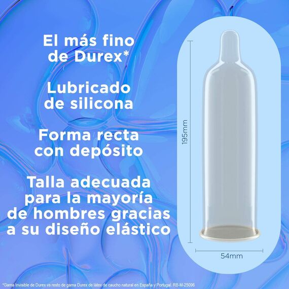 Durex Invisible Kondome – Kondome extra dünn für intensives Empfinden beim gemeinsamen Liebesspiel Extra Lubricated, Schwarz, Stück, (Pack of 24)