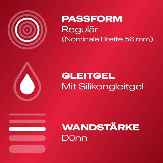 Durex Gefühlsecht Classic Kondome – Perfekter Sitz & leichtes Abrollen – Dünn, befeuchtet, transparent, angenehmer Geruch – 80 Kondome (3 x 40 Stück)