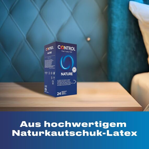 CONTROL NATURE Elastische Naturlatex-Kondome - 24 Stück.