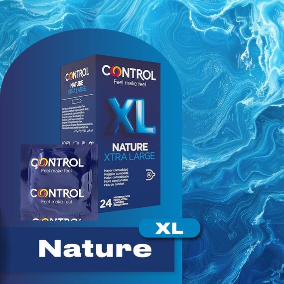 CONTROL NATURE XTRA LARGE Elastische Kondome Größe XL aus Naturlatex - 24 Stück