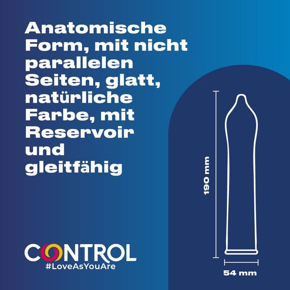 CONTROL NATURE Elastische Naturlatex-Kondome - 24 Stück.