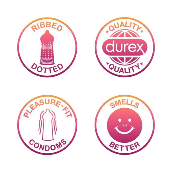 Durex Pleasure Me Kondome, gerippt und gepunktet