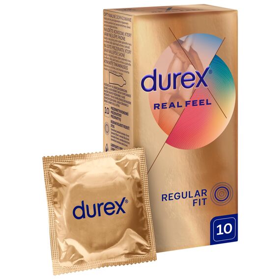 Durex Real Feel Kondome â€“ Latexfreie Kondome für ein natürliches Haut an Haut Gefühl â€“ Latexfrei Kondom ((1 x 10 Stück))