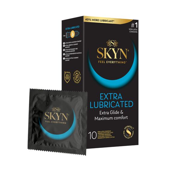 Skyn Extra Feucht 10 latexfreie Kondome, 1er Pack (1 x 10 Stück)