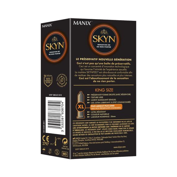 Skyn King Size (20 stuck) Latex frei Kondome, extra grosse Kondome die mit unsere Lubes verwendbar sind,