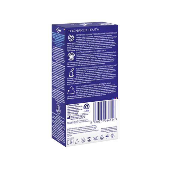 Durex Classic Kondome – Kondome mit schmaler Passform und extra Gleitgelbeschichtung im wiederverschließbaren Beutel, Black, (Pack of 12)