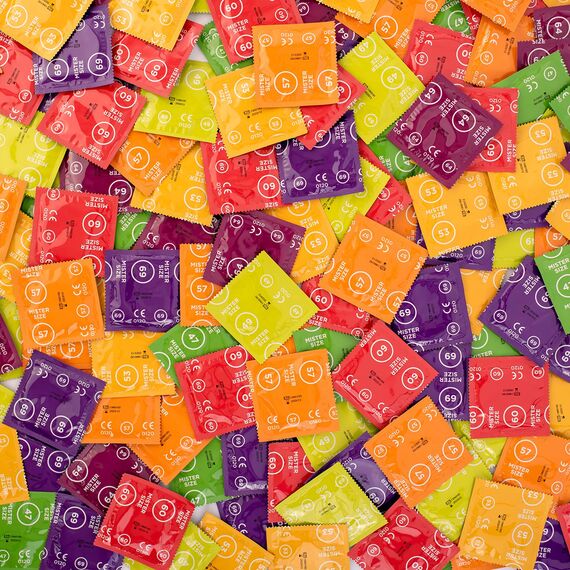 MISTER SIZE Kondome gefühlsecht hauchzart (57-60-64) 3x3 Probierset/extra dünn & extra fein/Kondom aus 100% Naturkautschuk-Latex in deiner Größe XL - XXL "breitere Vielfalt"