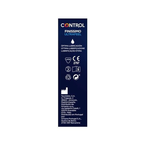 Control Ultrafeel-Kondome. Packung mit 10 ultradünnen Kondomen, maximale Empfindlichkeit, geschmiert, sicherer Sex. Genießen Sie Perfect-Fit-Kondome für eine sichere Beziehung.