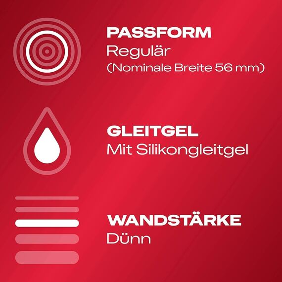Durex Gefühlsecht Classic Kondome – Dünne Kondome mit anatomischer Easy-On-Form & mit Silikongleitgel befeuchtet – 20er Pack