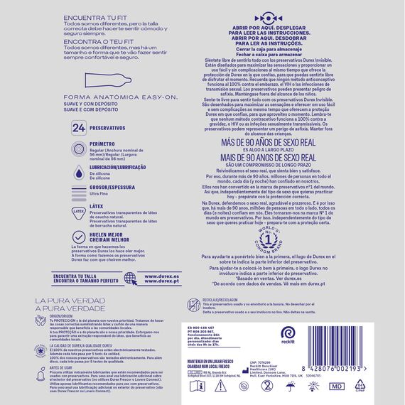 Invisible Extra Sensitive Condoms - 24 Units