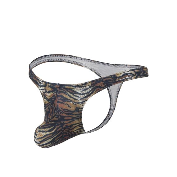 ohyeahlady String Tanga Herren Sexy Unterwäsche für Mann T-Back Slip Beule Ouvert Höschen Männer Große Größen Reizwäsche Sissy Dessous Low-Rise Unterhosen Thong Ouvert Underwear Braun XL