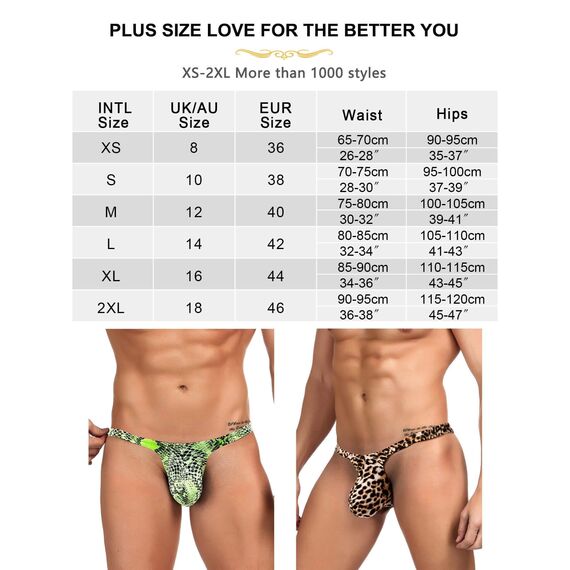 ohyeahlady 2pcs String Tanga Herren Sexy Unterwäsche für Mann T-Back Slip Beule Ouvert Höschen Männer Große Größen Reizwäsche Sissy Dessous Low-Rise Unterhosen Thong Ouvert Underwear Grün+Leoprd M