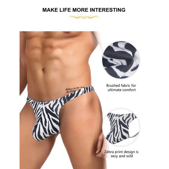 ohyeahlady String Tanga Herren Sexy Unterwäsche für Mann T-Back Slip Beule Ouvert Höschen Männer Große Größen Reizwäsche Sissy Dessous Low-Rise Unterhosen Thong Ouvert Underwear Weiß S