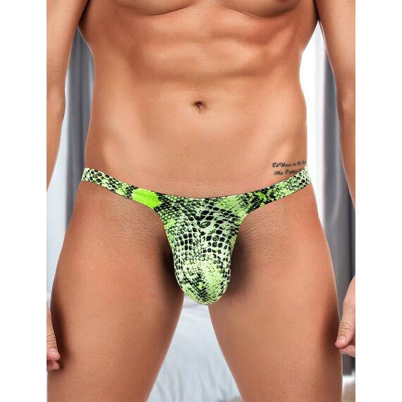 ohyeahlady 2pcs String Tanga Herren Sexy Unterwäsche für Mann T-Back Slip Beule Ouvert Höschen Männer Große Größen Reizwäsche Sissy Dessous Low-Rise Unterhosen Thong Ouvert Underwear Grün+Leoprd M