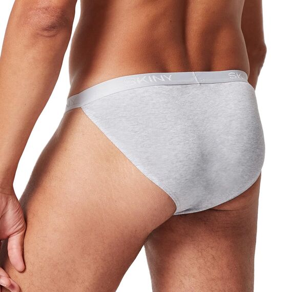 Skiny Herren Tanga Cotton Rib G-String, Silver Melange (080693), L (2er Pack)