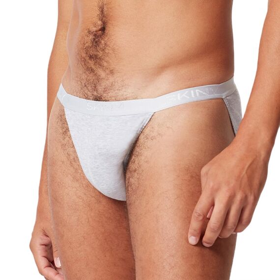 Skiny Herren Tanga Cotton Rib G-String, Silver Melange (080693), XXL (2er Pack)