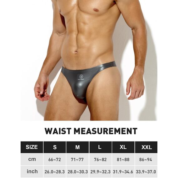 Casey Kevin String Tanga Männer PU Leder Slip Sexy Unterwäsche Herren