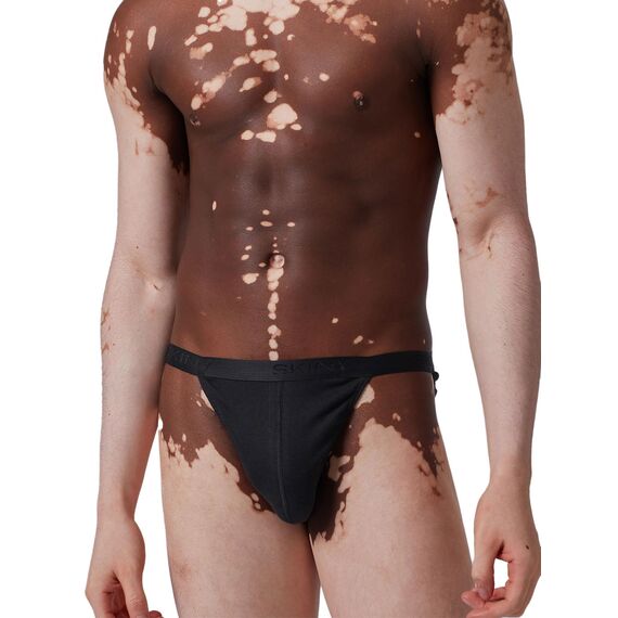 Skiny Herren Tanga Cotton Rib G-String, Schwarz (080693), XXL (2er Pack)