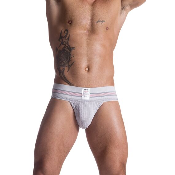 GYM Herren 7,6 cm breites Band, klassischer athletischer Supporter, Meliert, Grau, Small