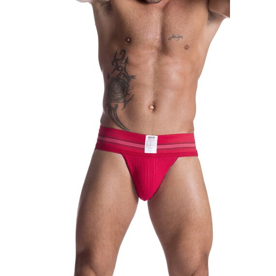 GYM Herren klassischer Sport-Slip mit 7,6 cm breitem Band, Rot/Ausflug, einfarbig (Getaway Solids), Large