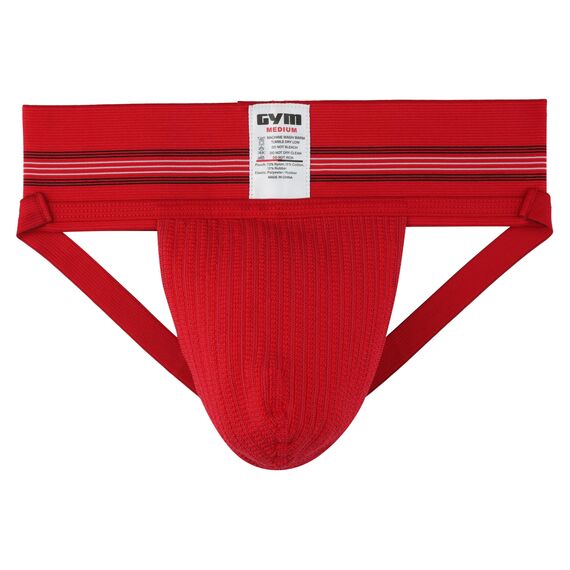 GYM Herren 7,6 cm breites Band, klassischer athletischer Supporter, Rot/Ausflug, einfarbig (Getaway Solids), Medium