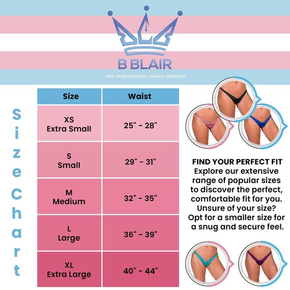 BBLAIR Tanga-Gaff-Höschen für Transgender-Personen, lange Haltbarkeit, seidig, ideal für glattes Einstecken, Saphir, XL