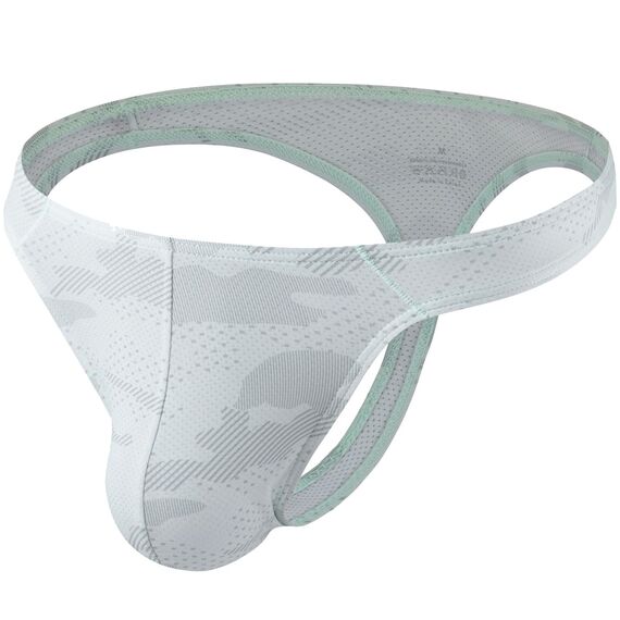 Summer Code Herren G String Tanga Männer Low Rise Micro Mesh Tanga Unterwäsche T-Back Unterhose mit Stretch, Grau, M