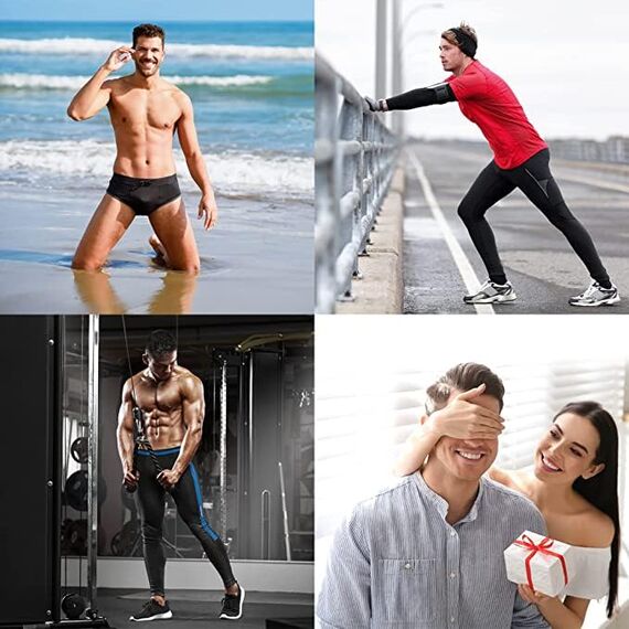 JOCKLAND Herren Jock Strap, Wide Band Mesh Male Unterwäsche Jockstrap Athletic Supporter for Gym Vasektomy, Grün + Grün + Grün, X-Large