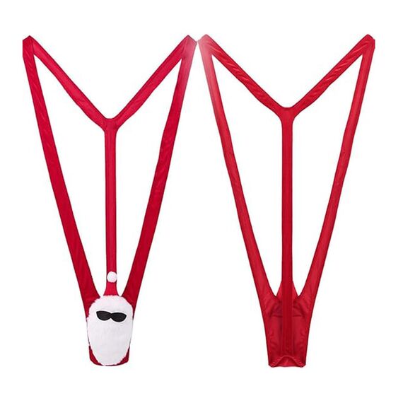 VemeFufu Mankini für Herren, sexy, lustig, Borat, Badeanzug, Kellner, Body, Weihnachten, Geburtstag, Witz, Geheimgeschenk für Herren, Freund, 01 Christmas Style A + Small Bell, Einheitsgröße