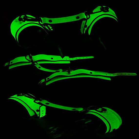 Leuchtend Bondageseil Handschellen Halsbänder Fußfesseln Sklave SM Bondage Seil BDSM Fetich für Frauen Bondage Set Für Fesseln Sexspielzeug für Paare Extrem (Handschellen)