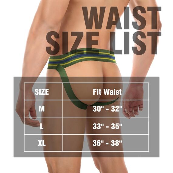 JOCKLAND Herren Jl-spt-kx018 Strap、Jock Straps Male Underwear、Jockstraps for Men、Athletic Supporter、mesh、vasectomy, Grün, Medium