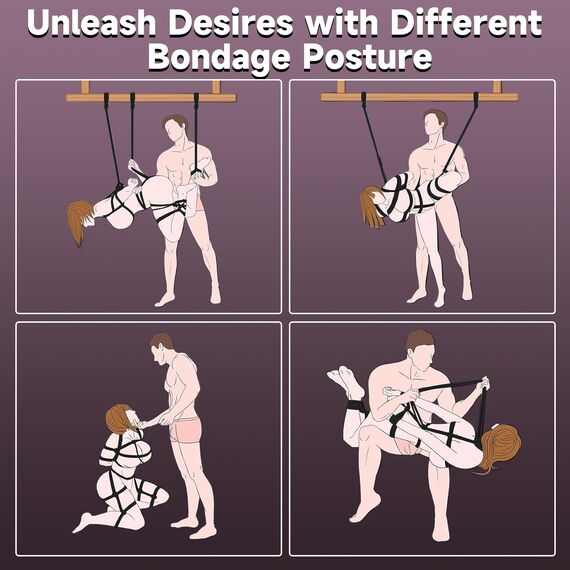 Sex Bondageseil BDSM Japanische Shibari Weiches Baumwollseil Fesselseil Sexspielzeug für Paare Fesselspiele Extrem Sex SM Fetisch Tie Up Restraint Kit Kinky Rope Bondagekunst Cosplay 3 X 10M (Schwarz)